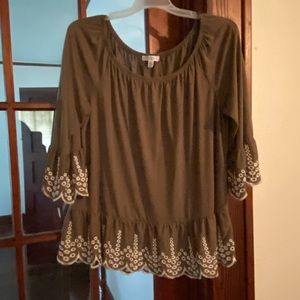 Army Green Blouse